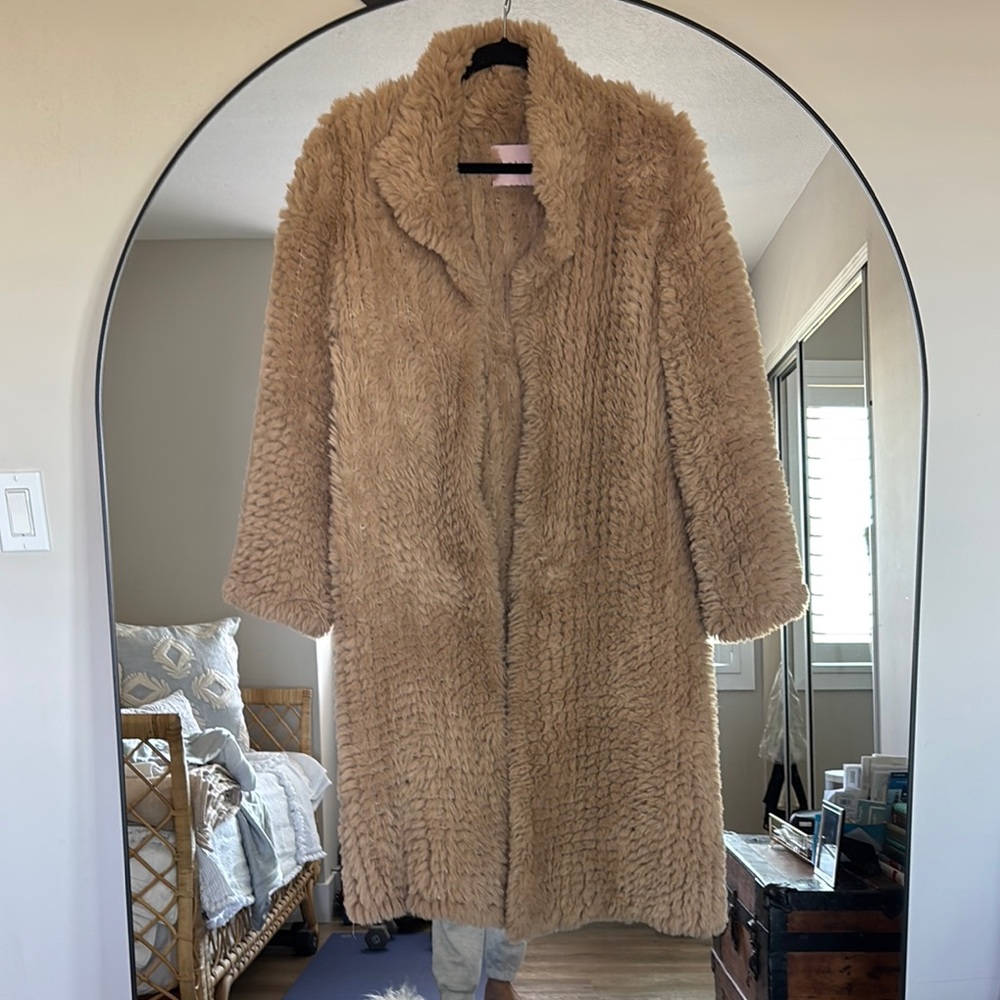 Cozy Tan Faux Fur Coat